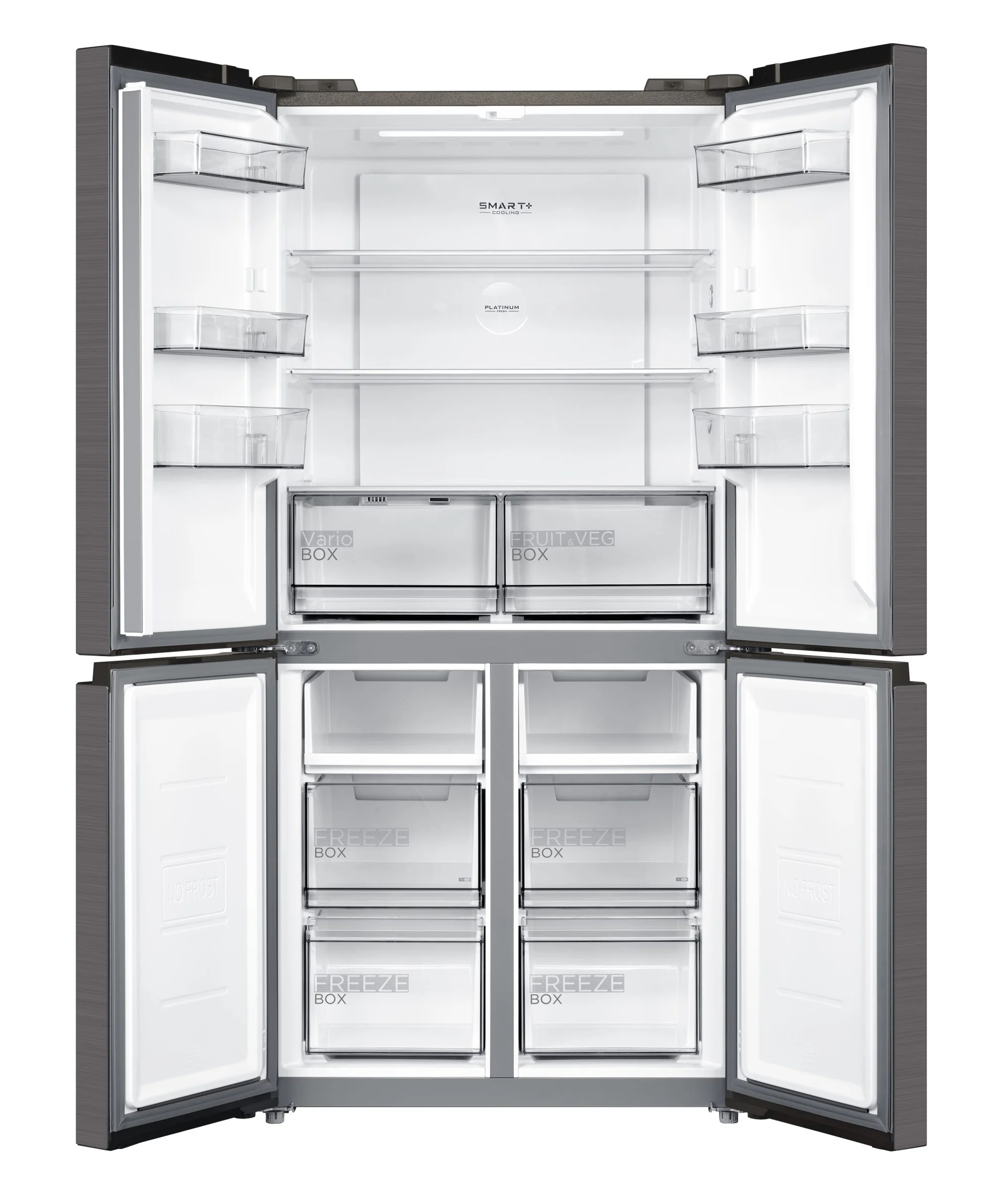Midea MDRF632FIE28 Side by Side ledusskapis, melns, atjaunots, ar skrāpējumiem uz durvīm, bez oriģinālā iepakojuma
